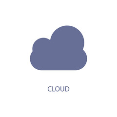clouds concept line icon. Simple element illustration.clouds concept outline symbol design.