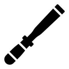 Chisel black solid glyph icon