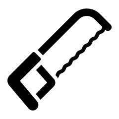 Saw black solid glyph icon