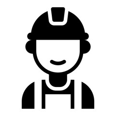Carpenter black solid glyph icon