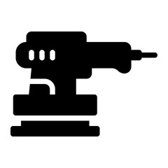 Sanding Machine black solid glyph icon