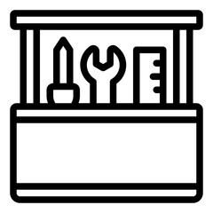 Tool Box black outline icon