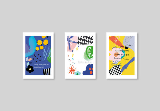 Abstract Creative Cards Layout