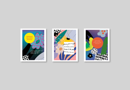 Abstract Creative Cards Layout