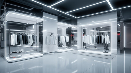 Opulent World of Boutique Store, Where Luxury Meets Reflections in the Mirrored Realm of Unparalleled Elegance
