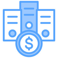 Operation Expenses Blue Icon