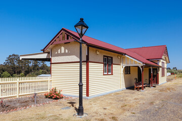 Fototapeta na wymiar Yarra Glen Train Station in Victoria Australia