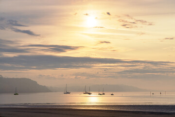 sunrise over the Atlantic Ocean in Crozon, France