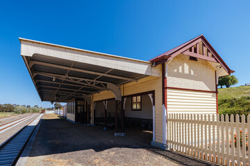 Yarra Glen Train Station in Victoria Australia