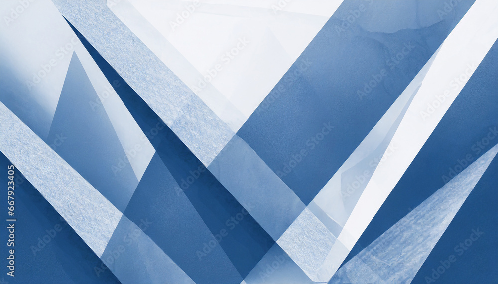 Poster abstract blue and white background in creative geometric art pattern, modern abstract art style busi