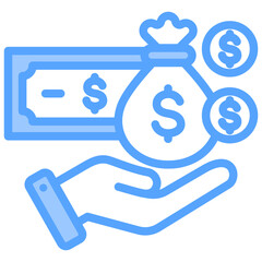 Remuneration Blue Icon
