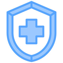 Health Insurance Blue Icon