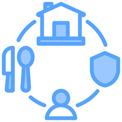 Employee Benefit Blue Icon