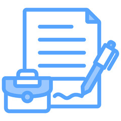 Contract Blue Icon