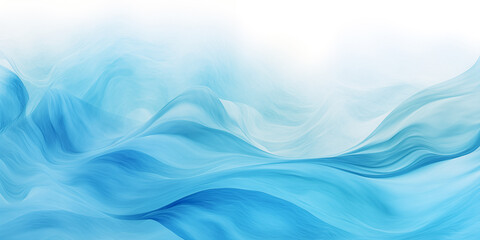 Abstract water ocean wave, blue, aqua, teal texture. Blue and white water wave background for ocean wave abstract. Wavy aquamarine backdrop with white on top for copy space, graphic resource banner - obrazy, fototapety, plakaty