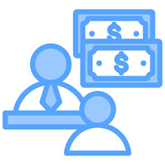 Financial Consulting Blue Icon