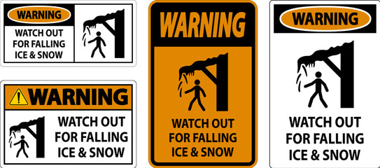 Warning Sign Watch Out For Falling Ice And Snow
