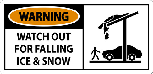 Warning Sign Watch Out For Falling Ice And Snow
