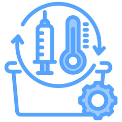 Hospital Waste Management Blue Icon