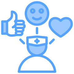Positive Attitude Blue Icon
