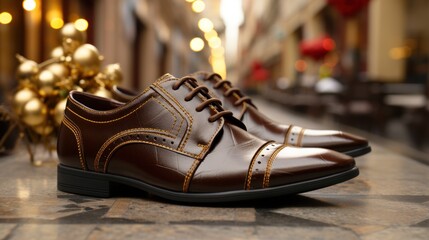 Leather shoes UHD wallpaper
