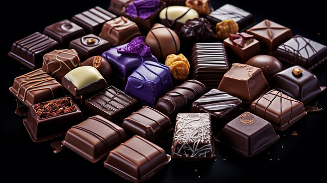 box of chocolates HD 8K wallpaper Stock Photographic Image 