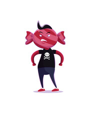 illustration of an animated devil candy