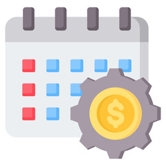 Fiscal Year Flat Icon