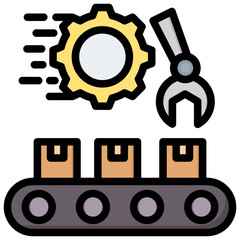 Manufacturing Outline Color Icon
