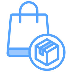 Obraz premium Merchandise Blue Icon