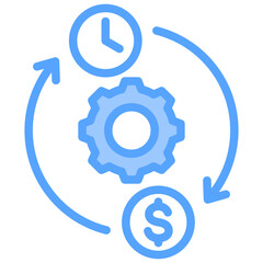 Efficiency Blue Icon