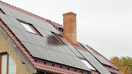 solar panels on the roof of a house