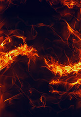 Amazing dark fire flame background