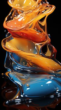 3D liquid blob dta gradient UHD wallpaper