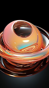 3D liquid blob dta gradient UHD wallpaper