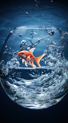 3D golden fish UHD wallpaper