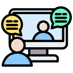Discussion Outline Color Icon