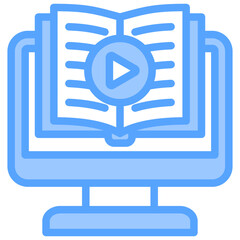 Obraz premium Educational Content Blue Icon