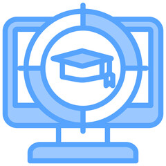 Educational Goal Blue Icon
