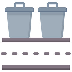 Curbside Collection Flat Icon