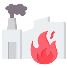 Incineration Flat Icon