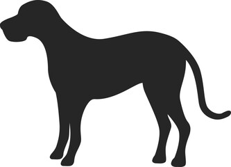 グレートデンのシルエットのイラスト