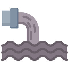 Liquid Waste Flat Icon