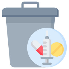 Biomedical Waste Flat Icon