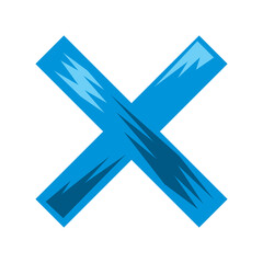 シンプルなデザインのバツマークのイラスト