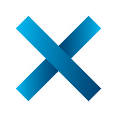 シンプルなデザインのバツマークのイラスト