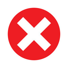 Fototapeta premium シンプルなデザインのバツマークのイラスト