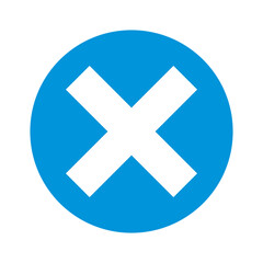 シンプルなデザインのバツマークのイラスト