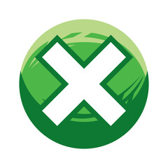 Obraz premium シンプルなデザインのバツマークのイラスト