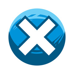 Fototapeta premium シンプルなデザインのバツマークのイラスト